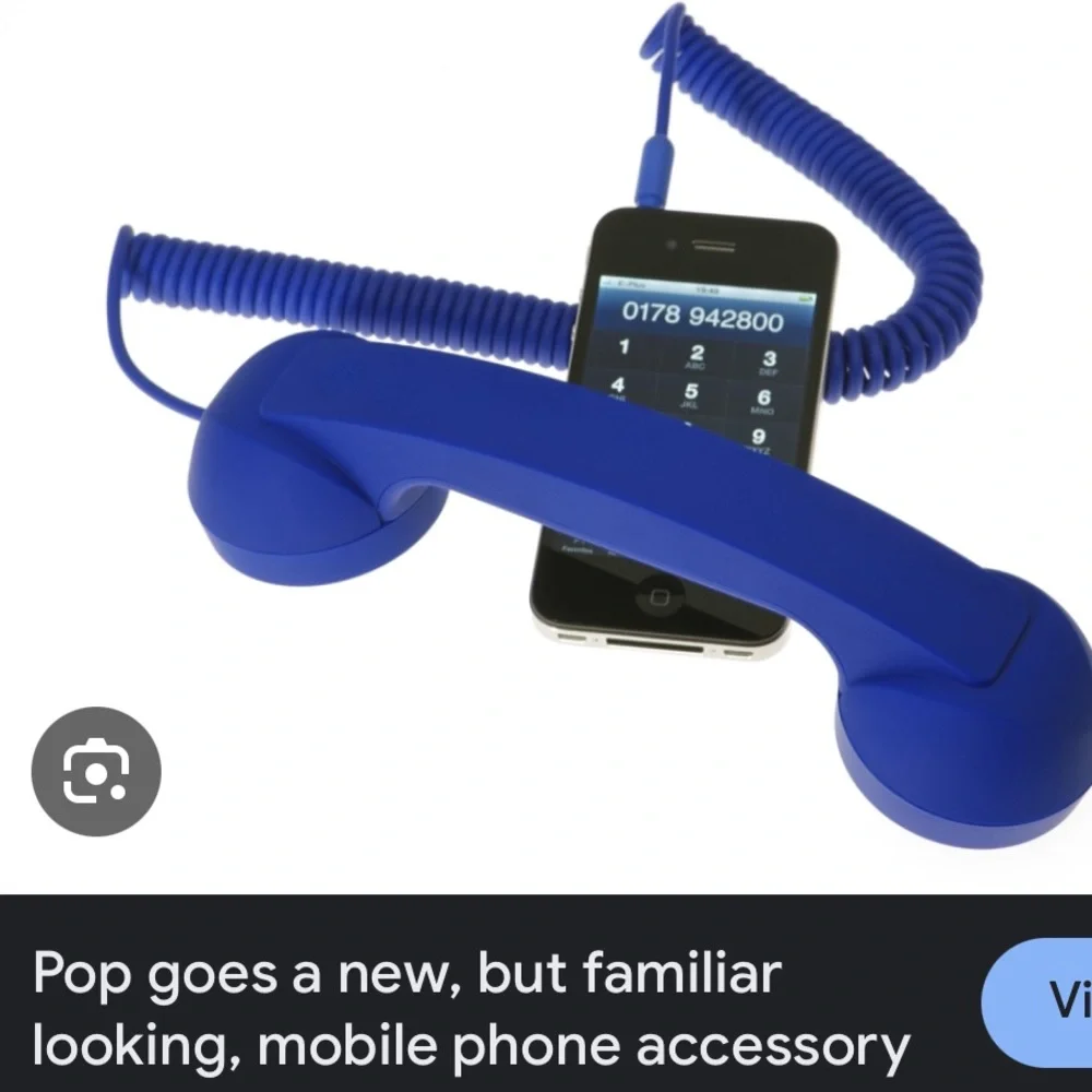 Native Union Pop Phone Retro Handset Soft Touch Attachment w/ Audio Jack w/o Box - Picture 2 of 10